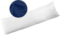 Bolster Pillow Hollowfibre Filled with Free Pillowcase - King / Navy
