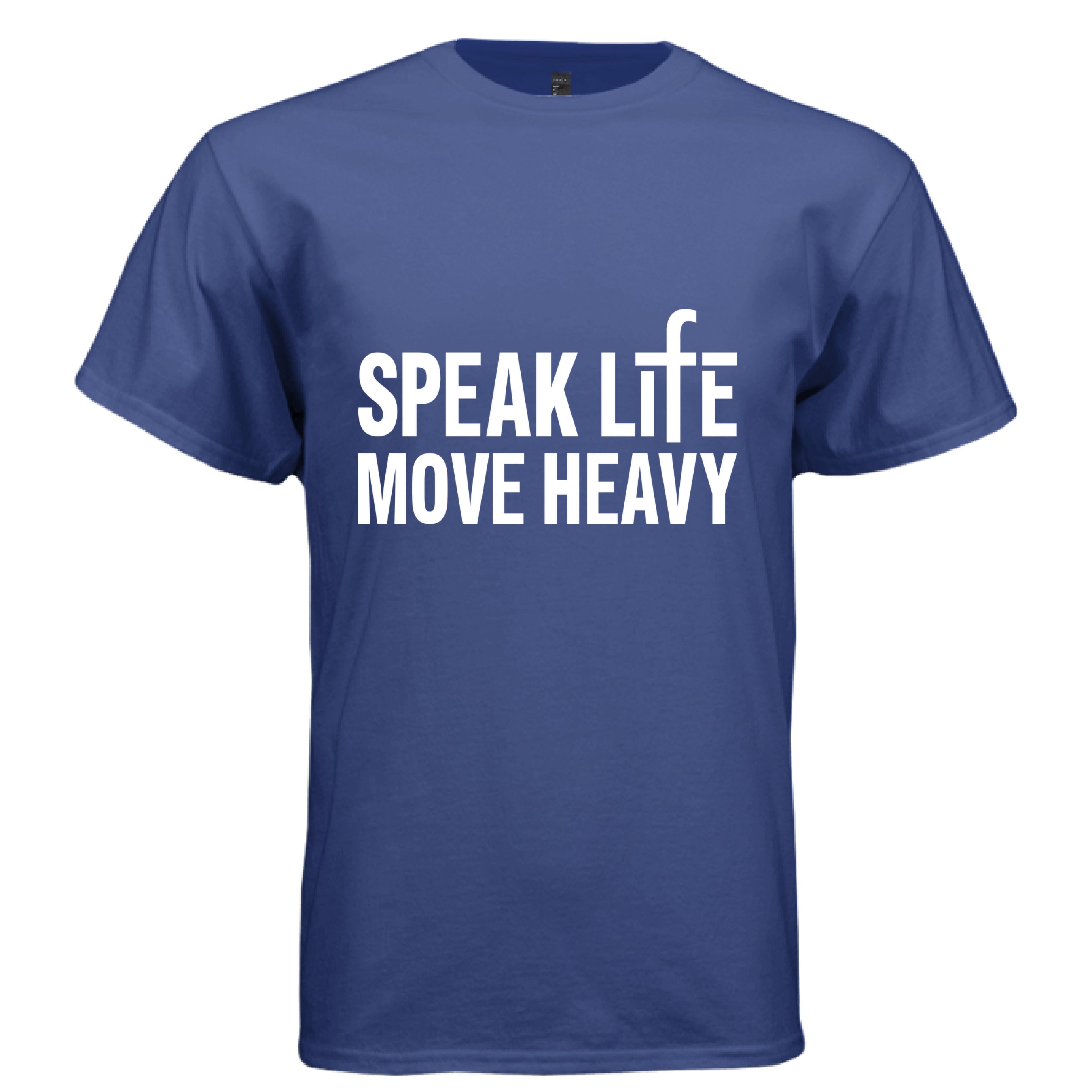 Speak Life Move Heavy Tee - DEEP ROYAL / 5XL