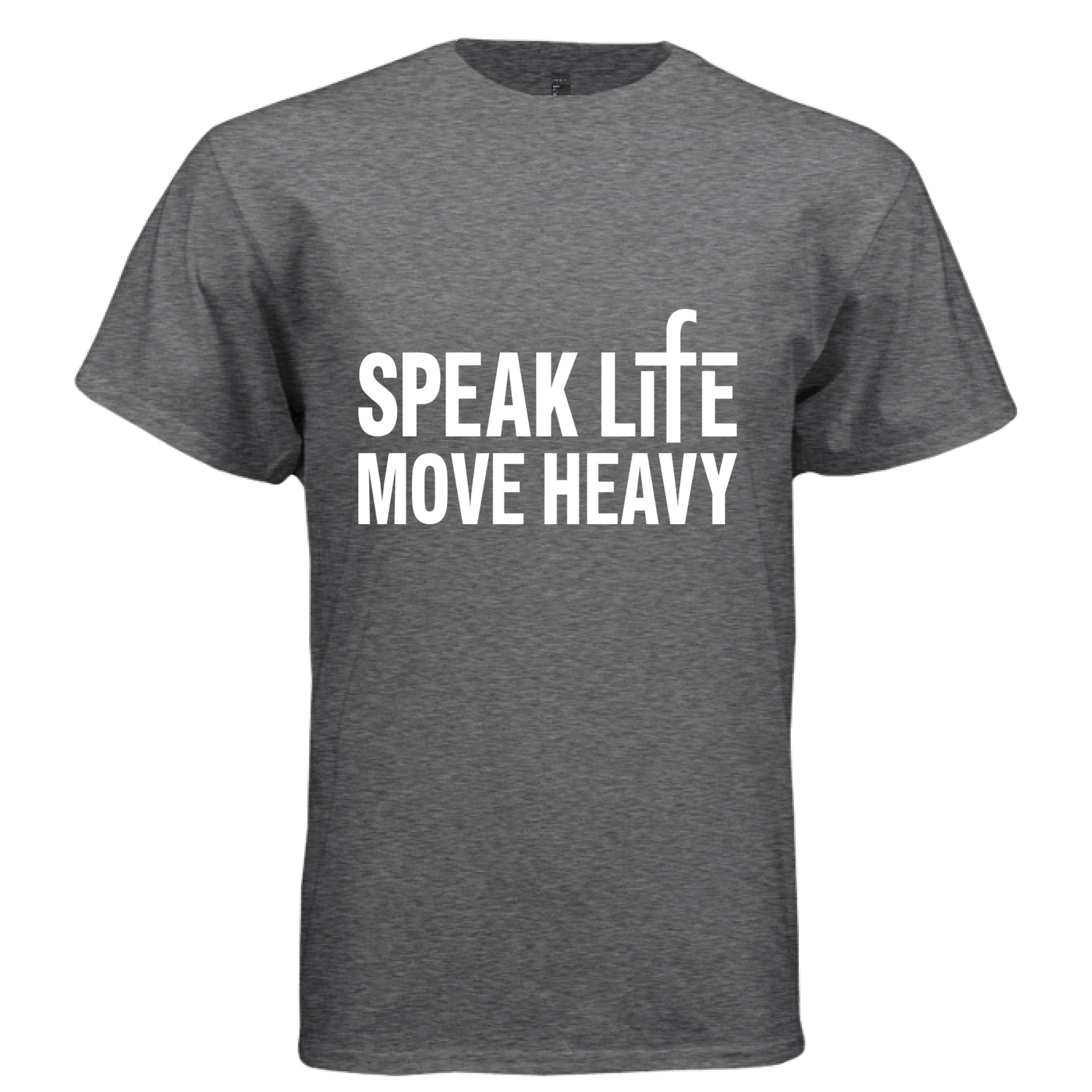Speak Life Move Heavy Tee - CHARCOAL HEATHER / M