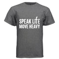 Speak Life Move Heavy Tee - CHARCOAL HEATHER / 5XL