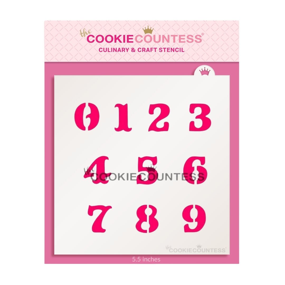Numbers Stencil