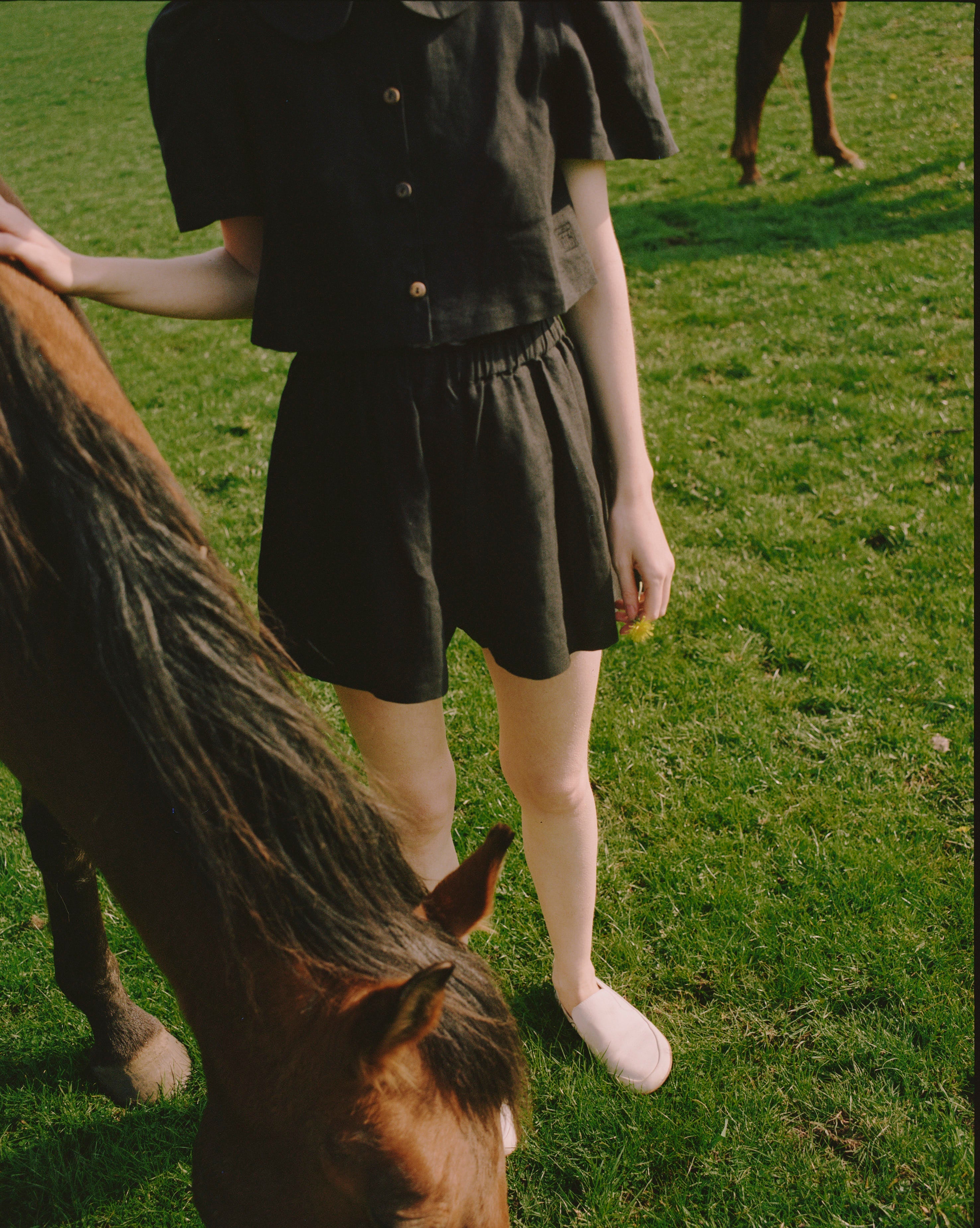 Olivia Linen Shorts  - Black - Made to Order - Black / S