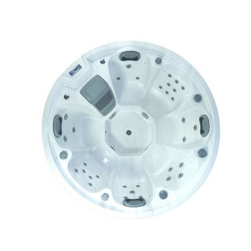 Orb Party 7 | 7-Person Social Hot Tub - Sterling Silver