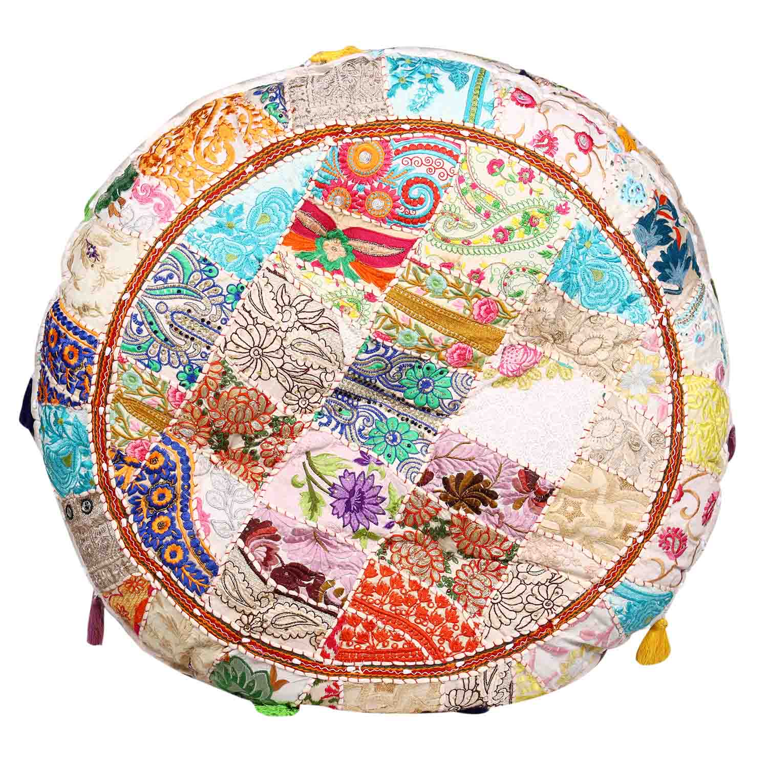 Patchwork Yogakissen Lali Groß - Beige