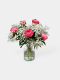 A Coral Peony Cloud - Hand-Tied