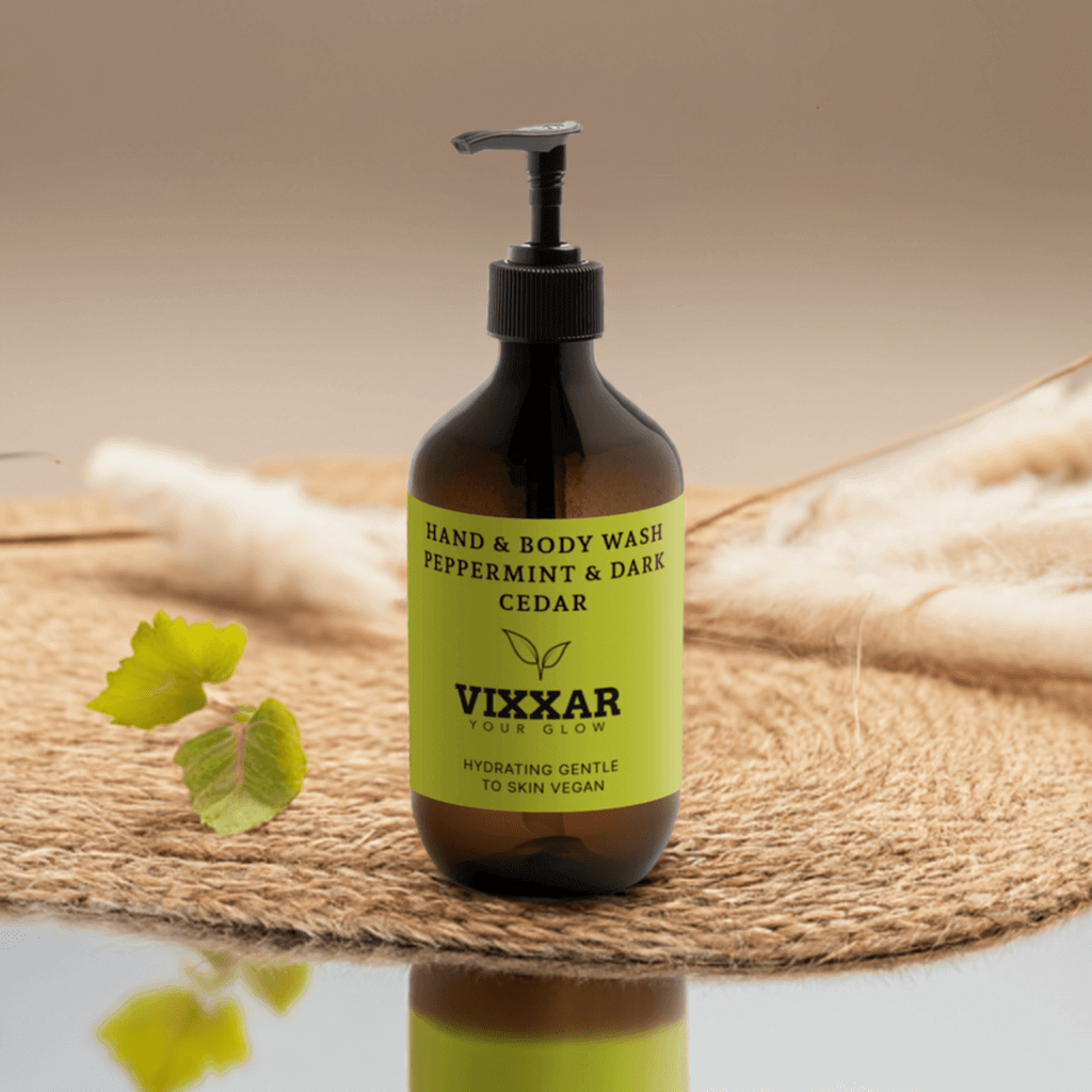 Hand & Body Wash, Peppermint & Dark Cedar 490ml – COSMOS Natural | Vixxar