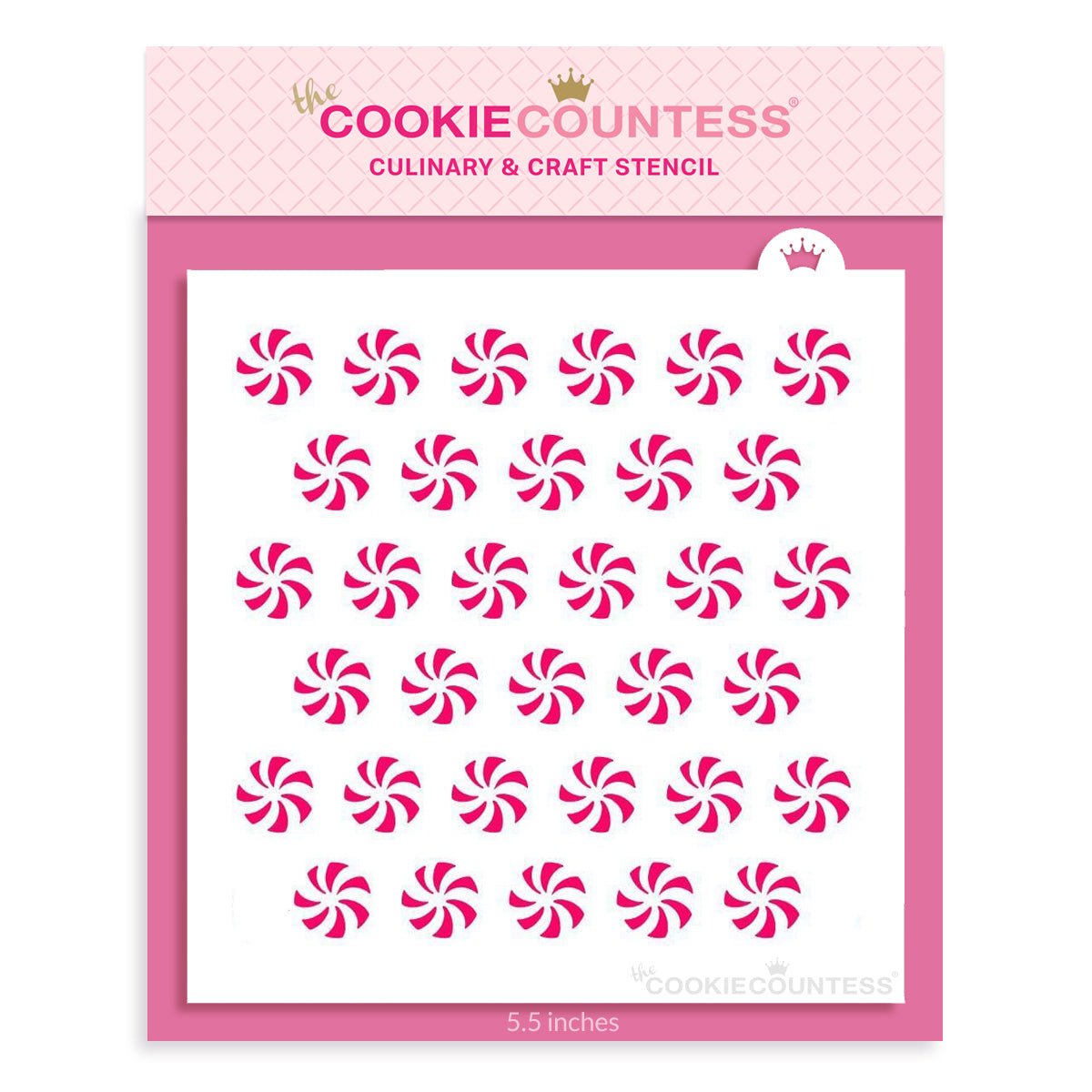 Peppermint Swirls Stencil