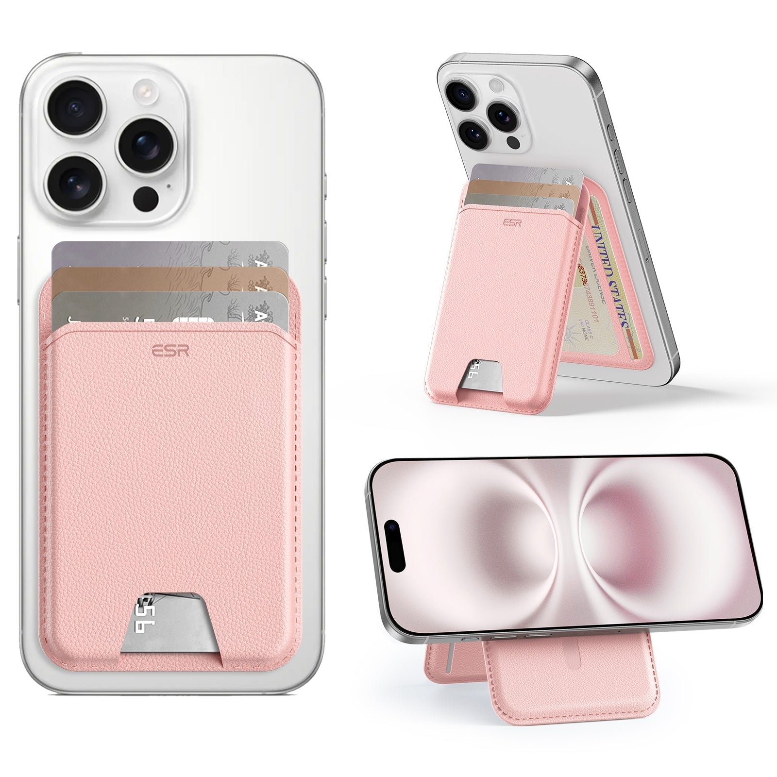 Aura Wallet Stand (HaloLock) - Pink - Pink