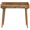 Gallery Back Shell Writing Desk – Modern, Premium Solid Wood Desk for Home Office