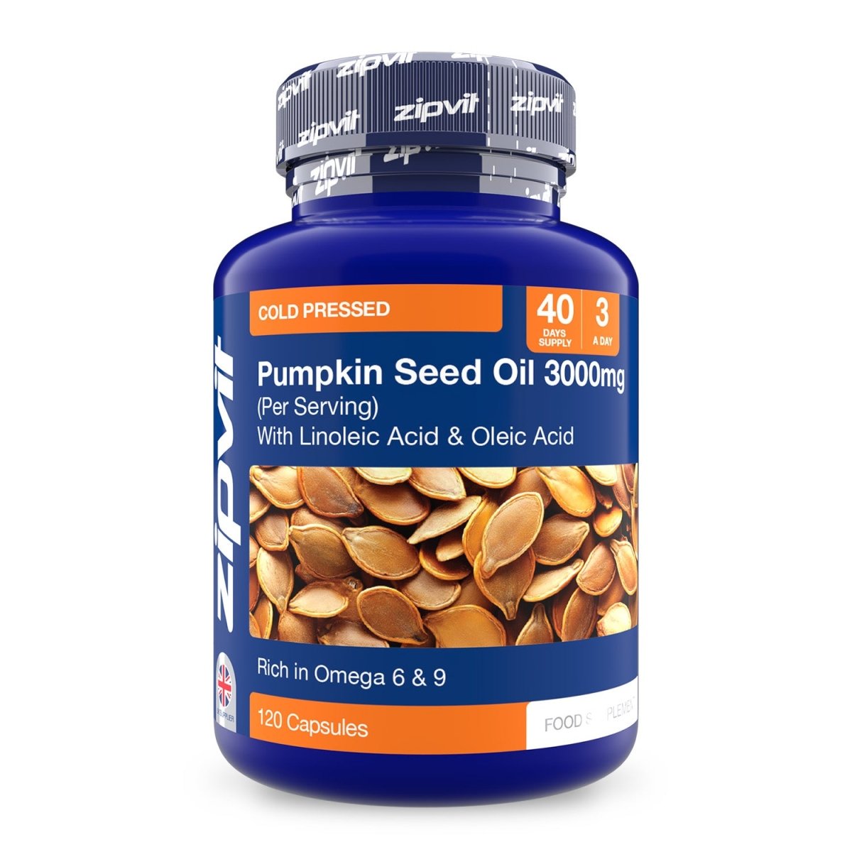 Pumpkin Seed Oil 3000mg - 360. 4 months supply. / Plastic Jar