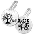 Personalized QR Code Dog Tag Ensure Your Pet's Safety Always (Silver, Willow)