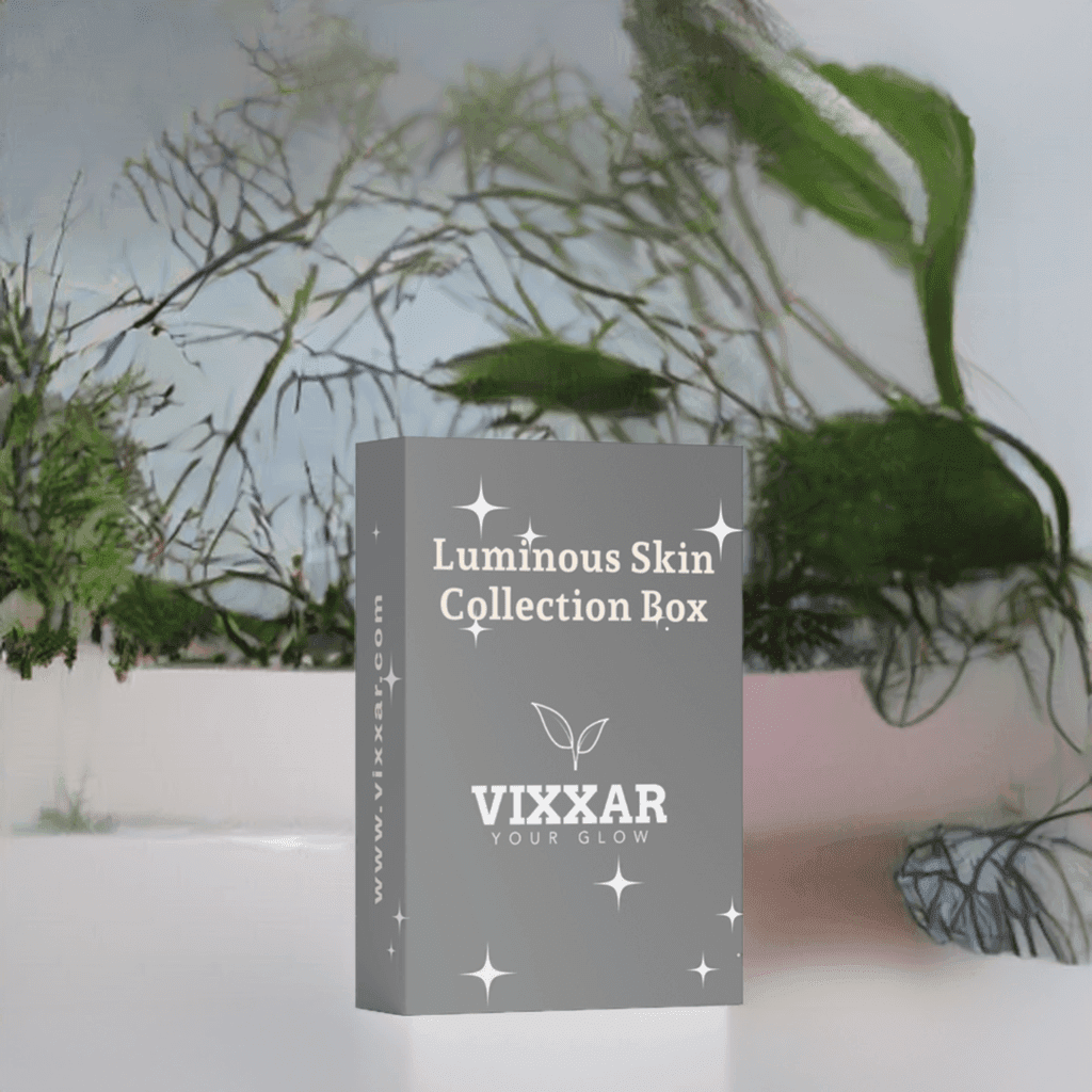 Luminous Skin Collection Box – Makeup Remover, Collagen Serum & Eye Cream | Vixxar