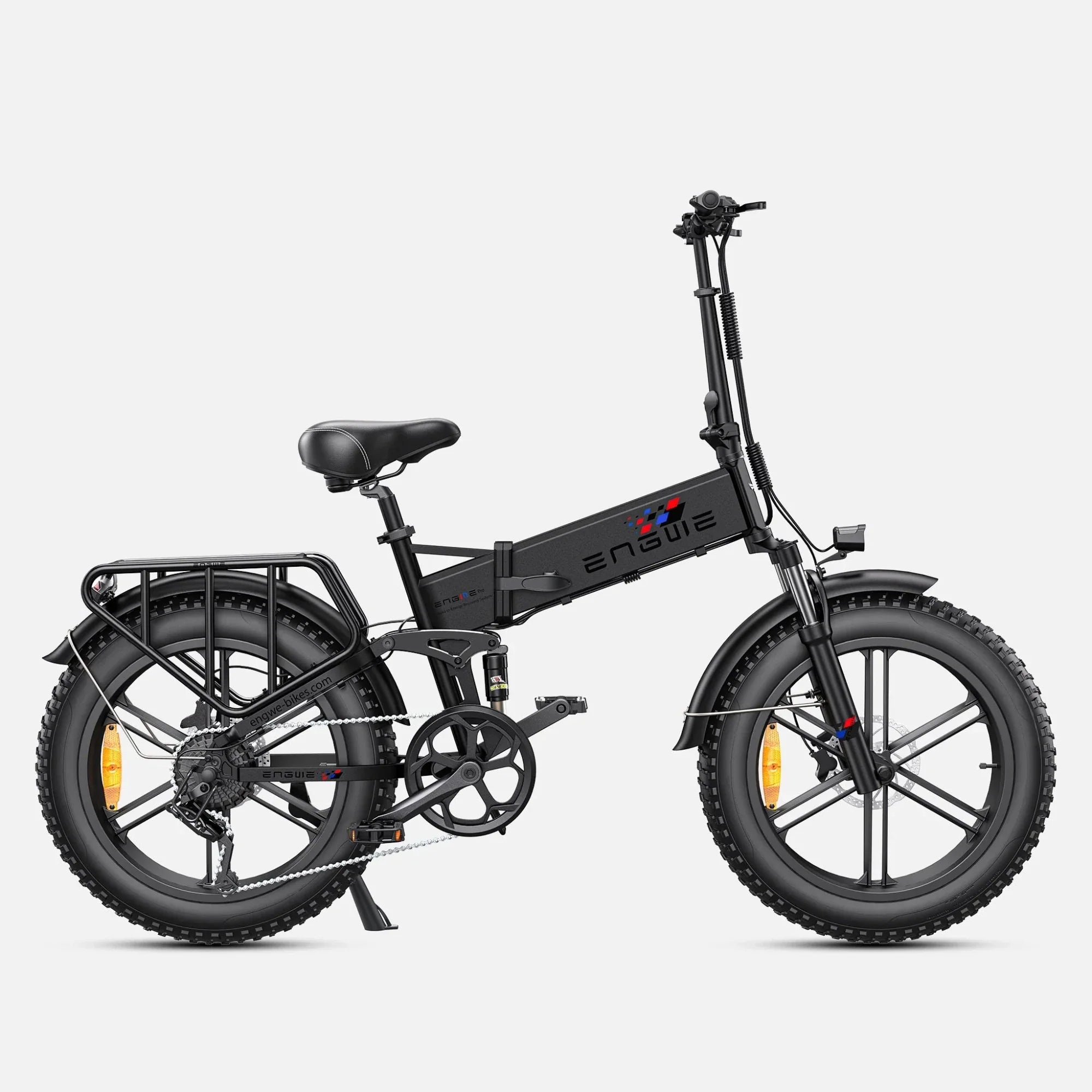 ENGWE ENGINE PRO Electric Bike 1000W 12KM Full Suspension Foldable E-bike - Brown