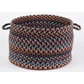 Tribeca Rope Storage Wool Basket - Black Rock / Round / 18" X 12"
