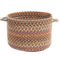 Cherry Hill Braided Wool Baskets - Bombay Multi / Round / 10" x 8"