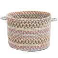 Cherry Hill Braided Wool Baskets - Graphite Multi / Round / 14" x 10"