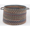 Tribeca Rope Storage Wool Basket - Greengrass / Round / 18" X 12"