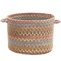 Cherry Hill Braided Wool Baskets - Mocha Multi / Round / 10" x 8"