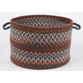 Tribeca Rope Storage Wool Basket - Walnut / Round / 18" X 12"
