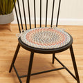 Cherry Hill Braided Wool Chair Pads - Graphite Multi / Round / 15" x 15" (Set of 4)