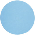 Lullaby Childrens Solid Braided Rug -Aqua Blue - Round / 6'