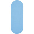 Lullaby Childrens Solid Braided Rug -Aqua Blue - Runner / 2' X 8'