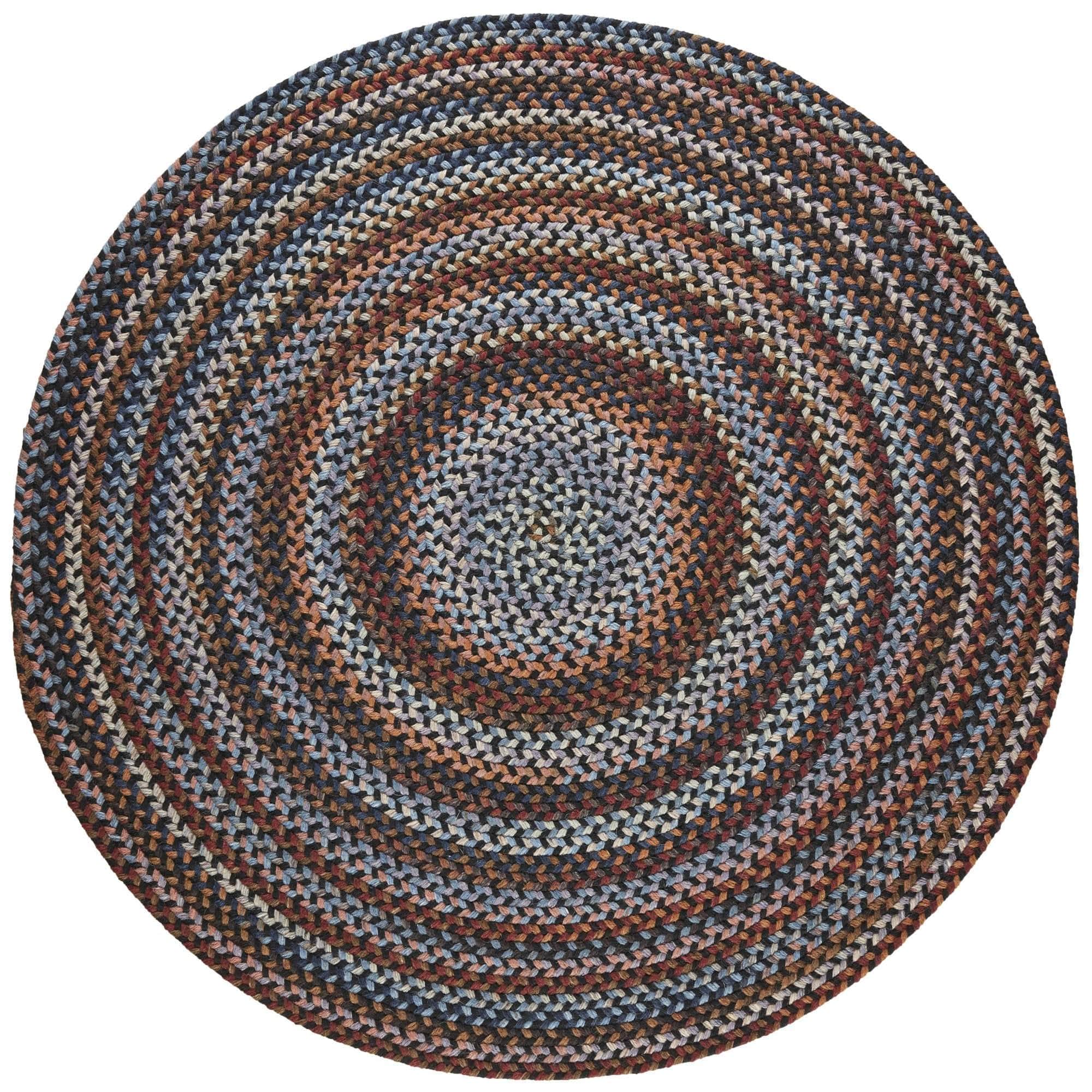 Black Braided Wool Rug - Premium Quality - Handmade in USA - Round / 9'