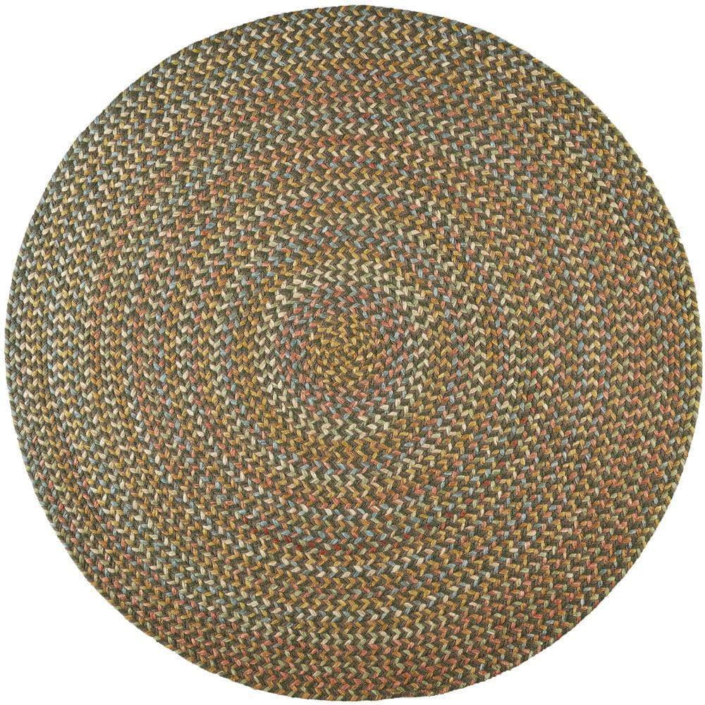 Confetti Bright & Bold 5-Carrier Braided Rug - Dark Taupe - Round / 9'
