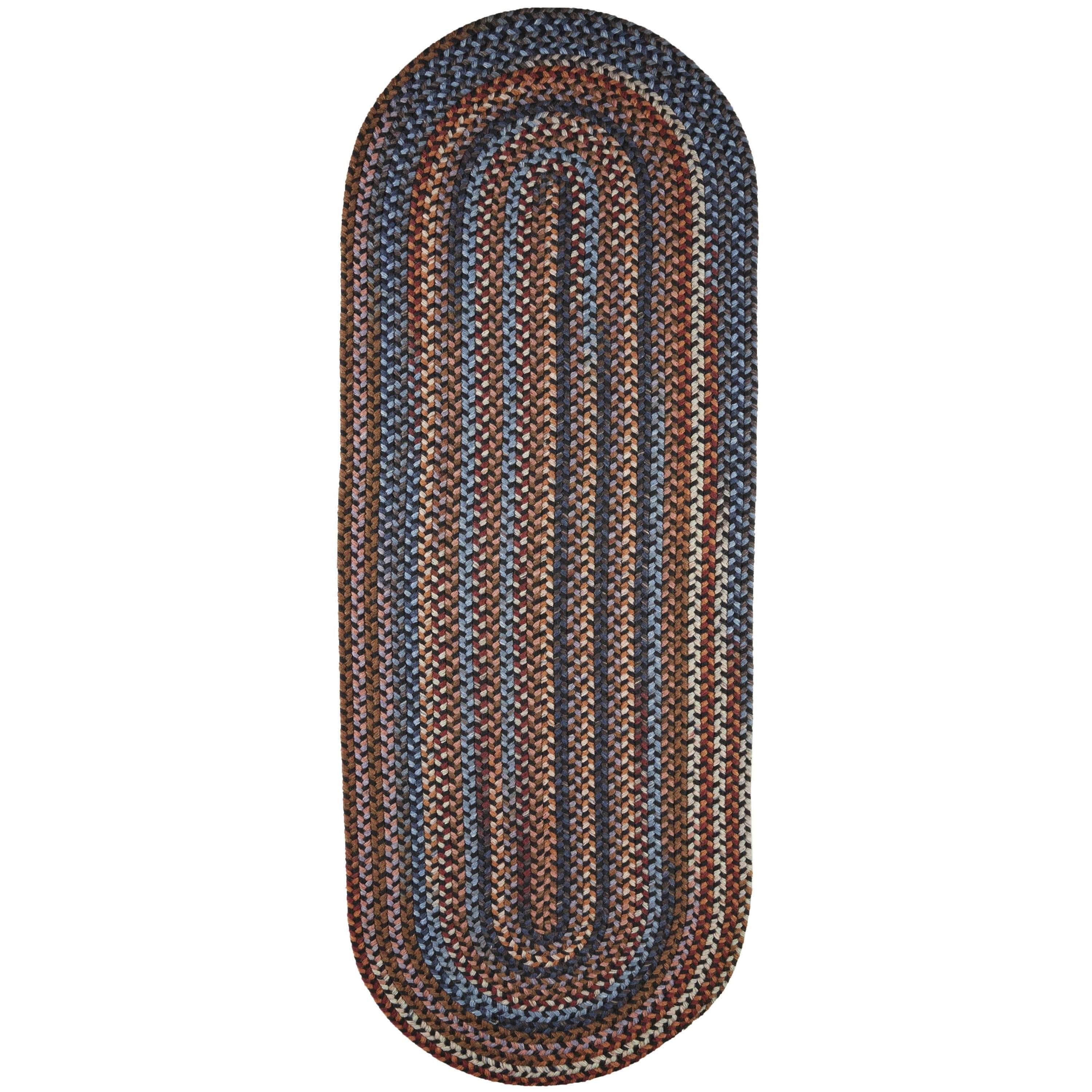 Black Braided Wool Rug - Premium Quality - Handmade in USA - Runner / 2' x 7'