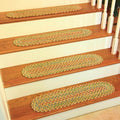Sophia Braided Stair Treads - Sand natural / Oval / Set of 4