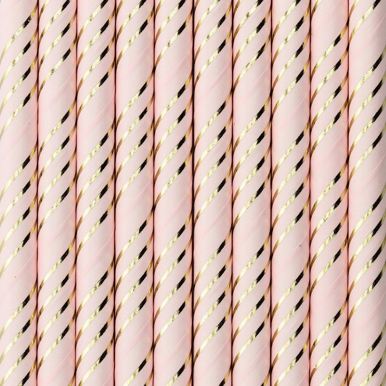 Rietjes roze-goud (10 stuks)