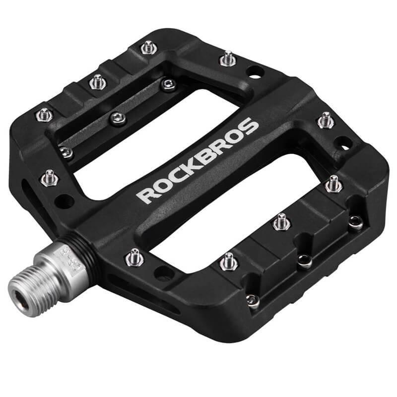 ROCKBROS Fahrradpedale 9/16 Zoll MTB Pedale mit 3 Bearing aus Nylon - Schwarz