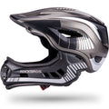 ROCKBROS Kinder helm Integriert Fahrradhelm mit Abnehmbarem Kinnschutz - Titan / M (53-58CM)