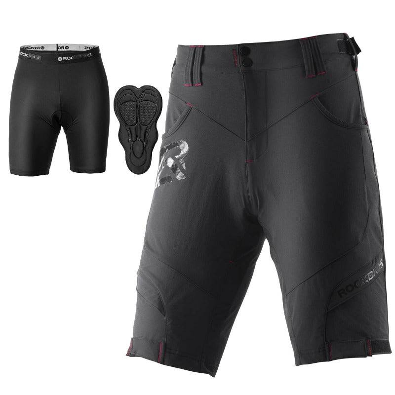 Kurze Atmungsaktive Radhose für Herren (Anti-Stoß) - Schwarz / M