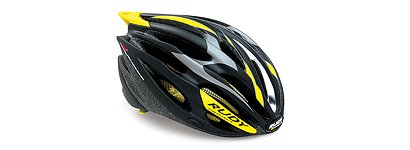 Rudy Project Actyum Cycling Helmet (Sale) - Black-Yellow/L