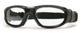 LS Rec-Specs Maxx 21 Sports Goggles - Shiny Black frame/Clear Silver lenses