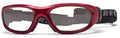 LS Rec-Specs Maxx 21 Sports Goggles - Crimson frame/Clear Silver lenses