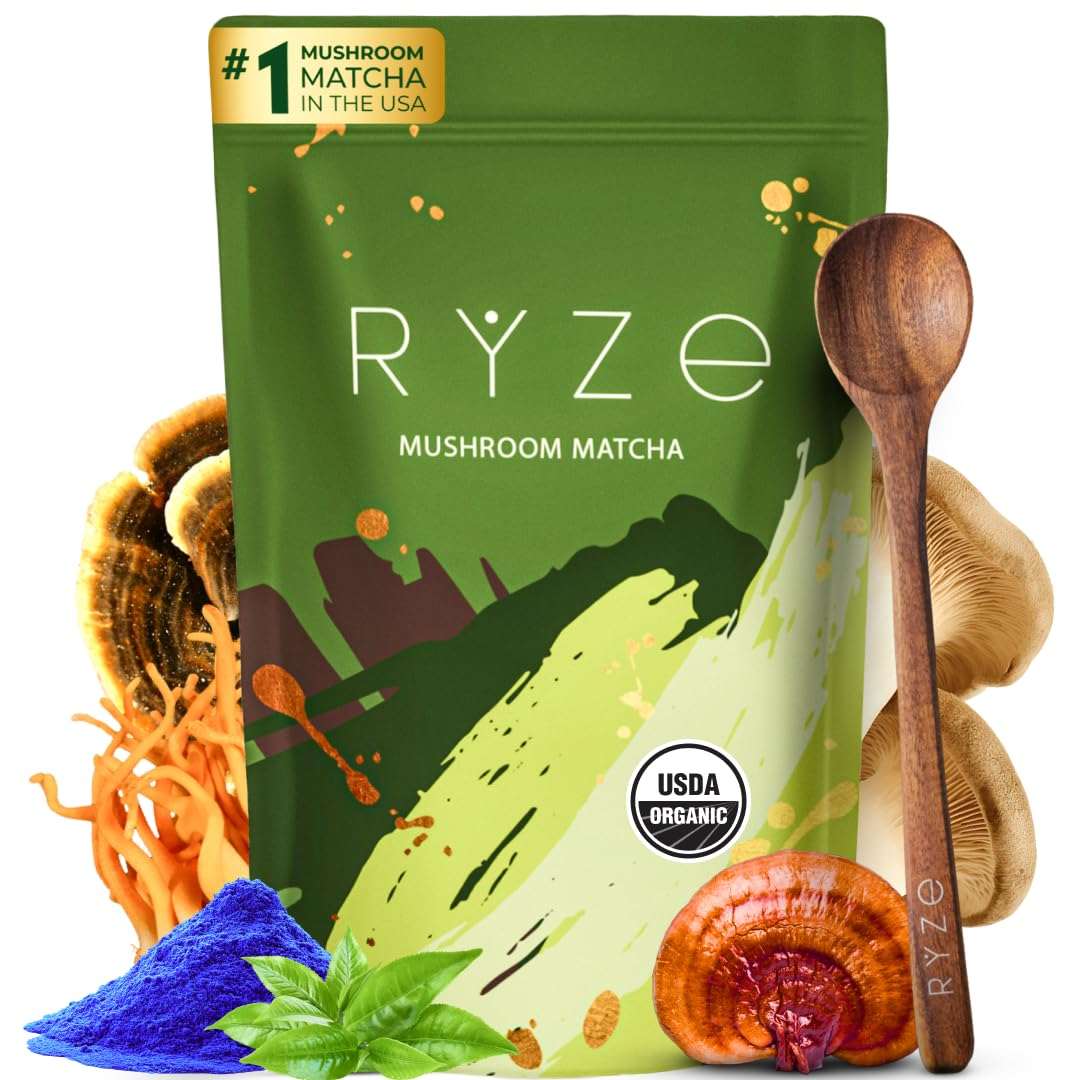 RYZE SUPERFOODS Mushroom Matcha | 30 Servings - 1 piece