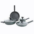Four-Piece Non-Stick Grey Granite Cookware Set