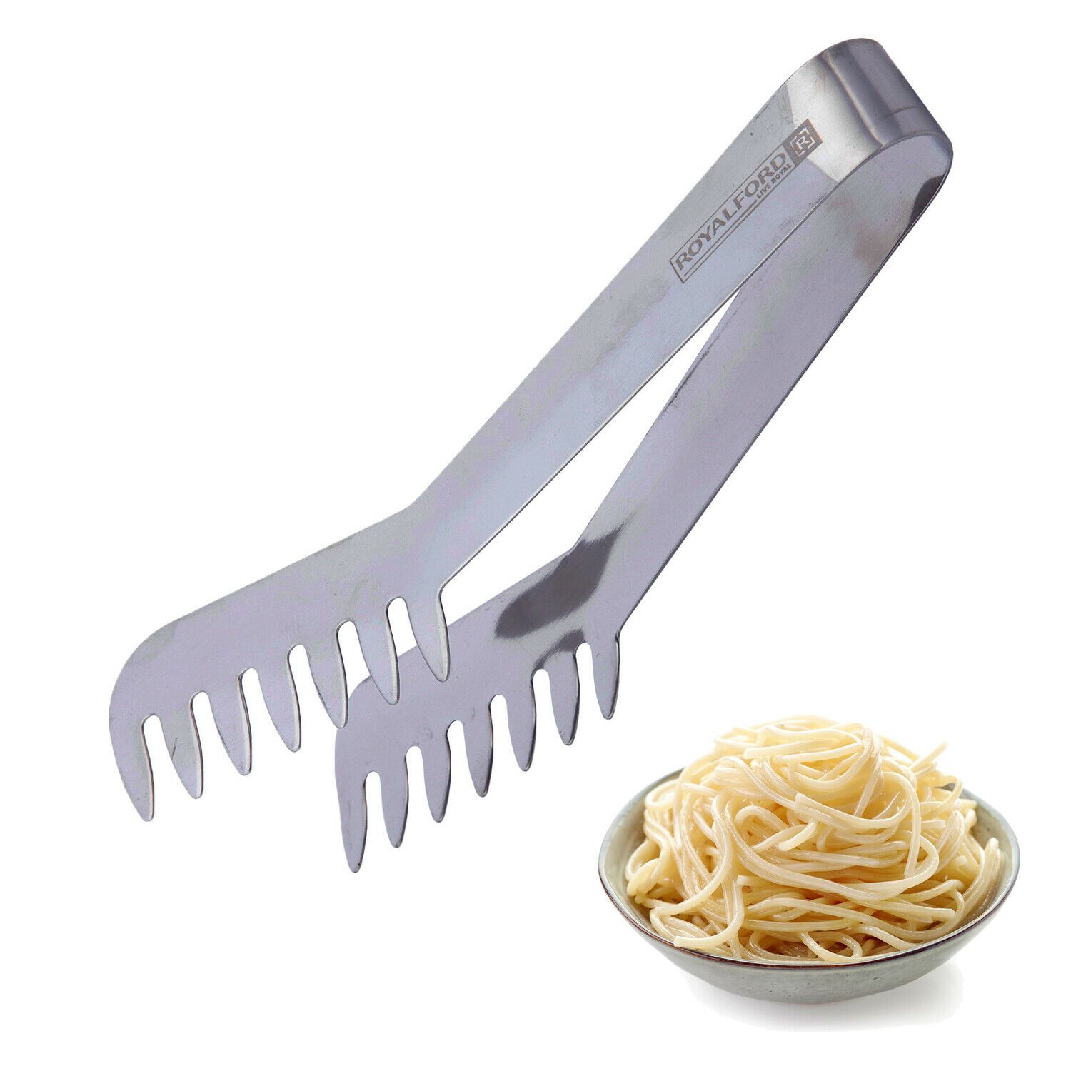 Stainless Steel Serving Tongs By Royalford