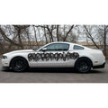 Full Color Car Side Graphics, Scull 3D Сar Vinyl, Scull Car Side Graphics - 35x200