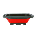 Red and Black Silicone Collapsible Colander/Strainer