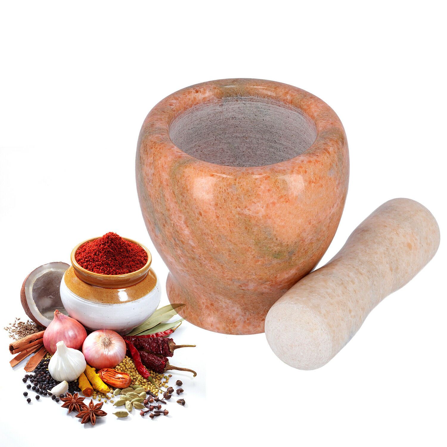 Marble Pestle & Mortar Set