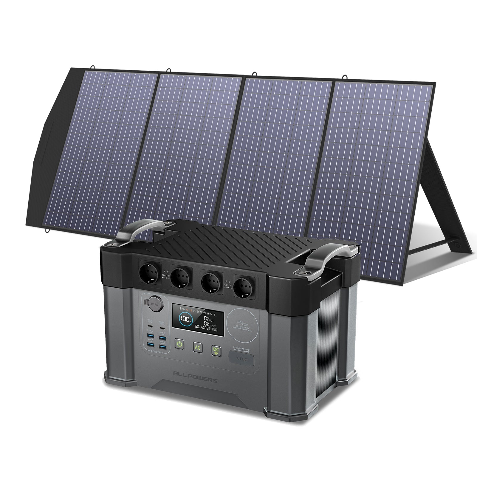ALLPOWERS S2000 Pro Mit 200W Solarpanel | 2400W Solargenerator - S2000 Pro + 1 x SP033 Faltbares Solarpanel