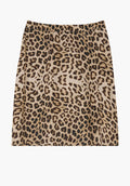 Sadie Flare Safari Print Mini Skirt In Brown - 6