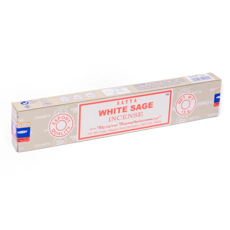 Encens Satya Sauge Blanche 15 g – Purification & Harmonie Intérieure