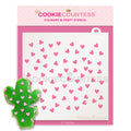 Scattered Hearts Stencil