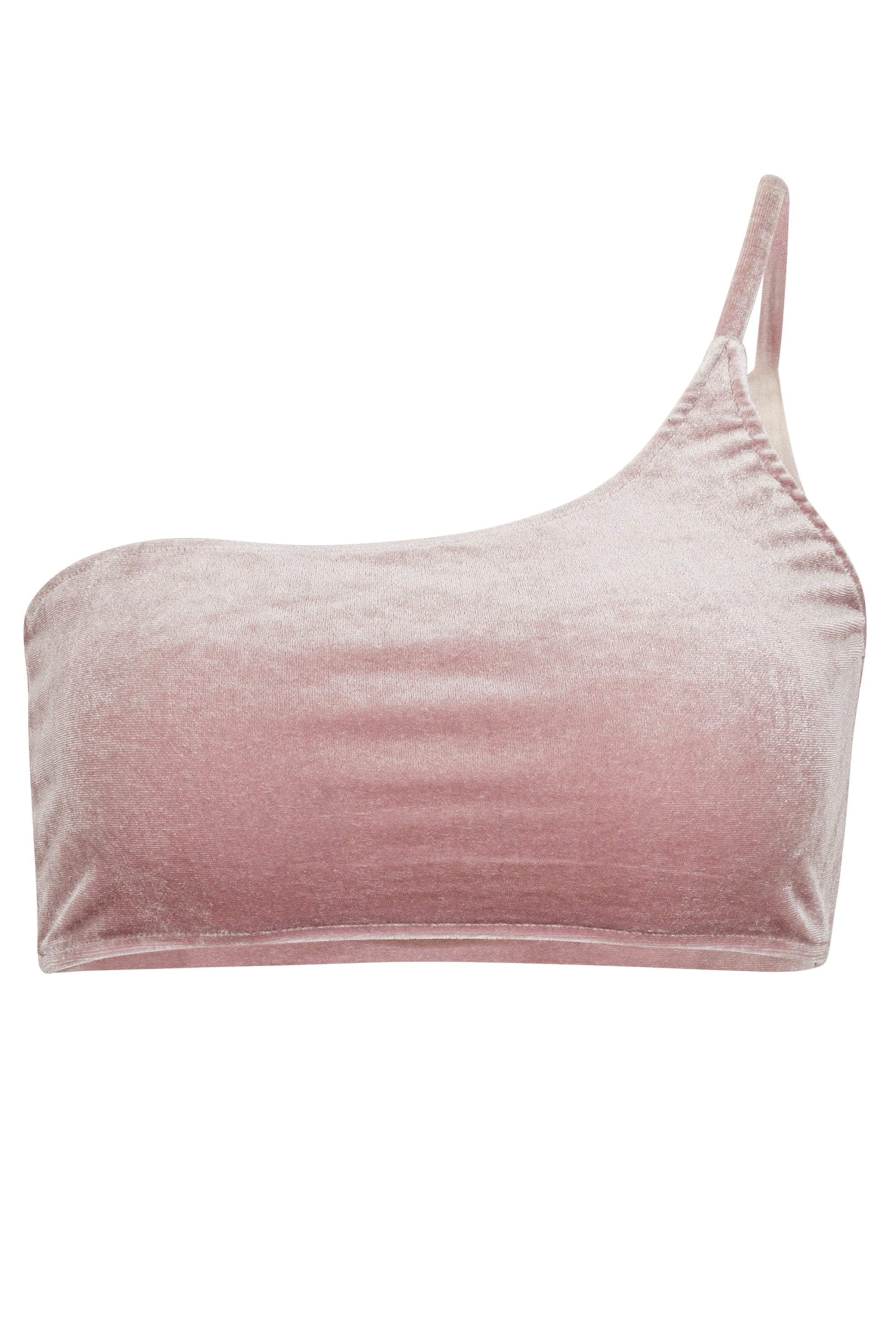 Serena Velvet One Shoulder Bikini Top - Small