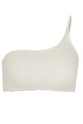 Serena One Shoulder Bikini Top Platinum - Large