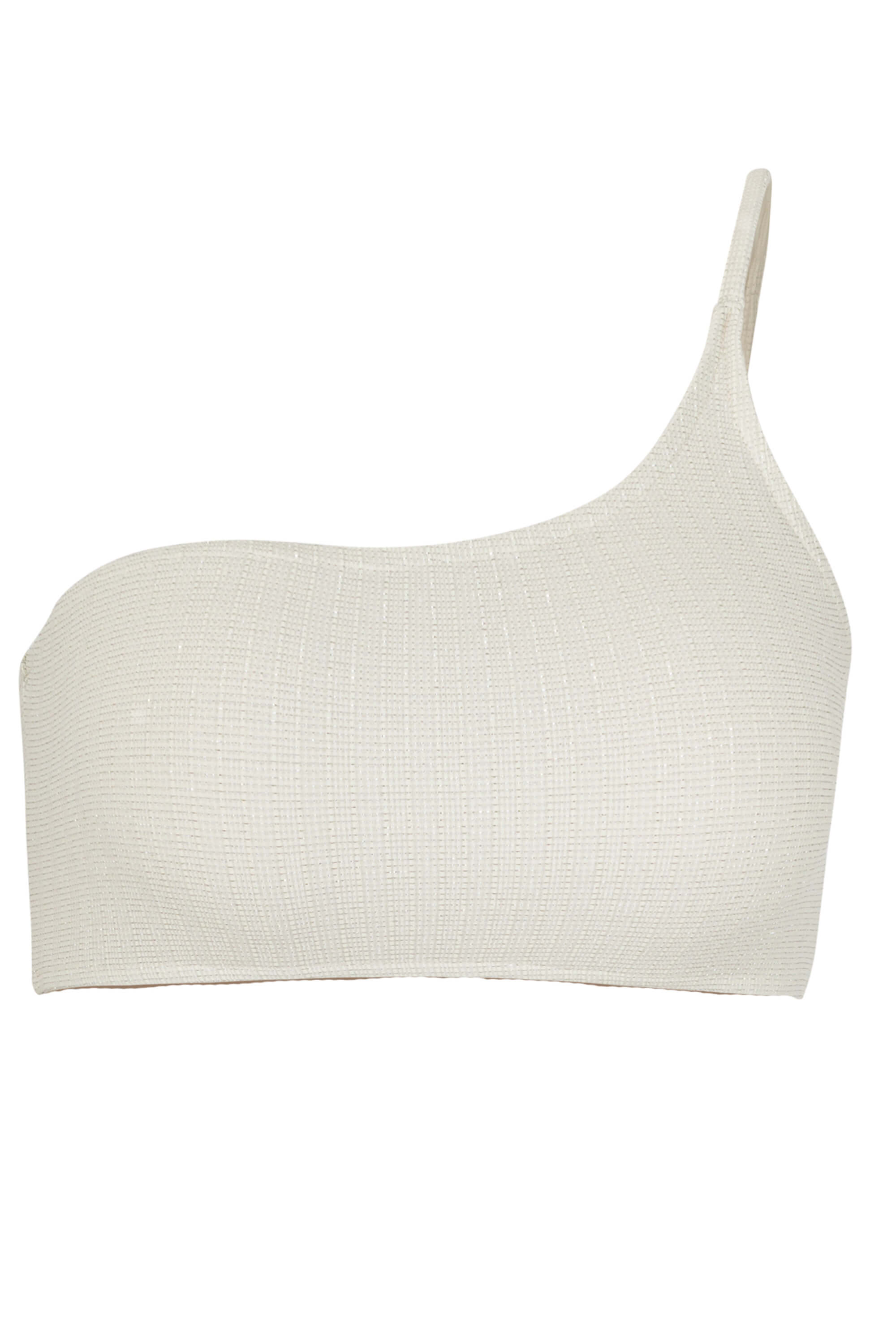 Serena One Shoulder Bikini Top Platinum - Medium